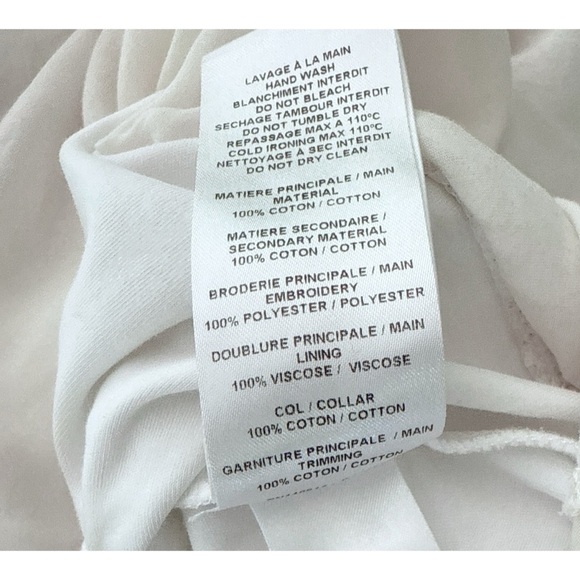 See By Chloe Broderie Anglaise T-shirt Embroidered Floral Eyelet shirt Dress M - Picture 5 of 13